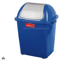 سطل زباله درب بادبزنی ناصر پلاستیک 5180